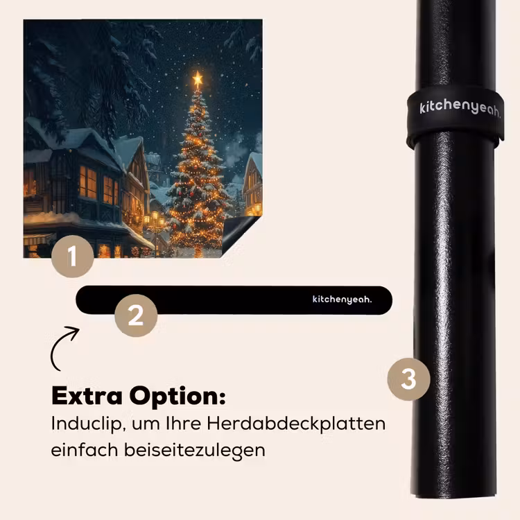 Herdabdeckplatte - Weihnachtsfeier - Dorf - Dunkelheit — 8