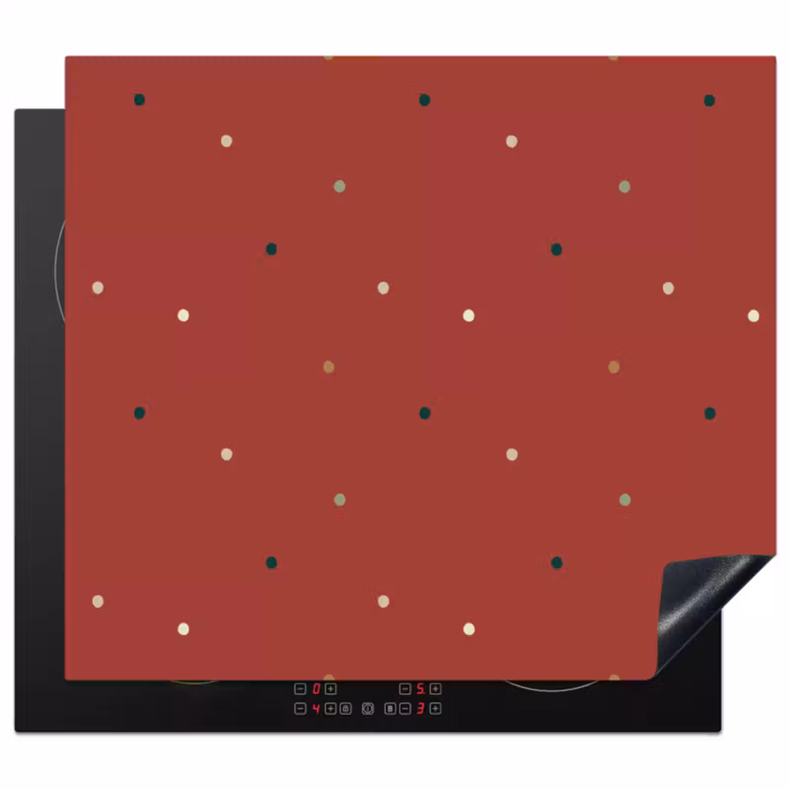 Herdabdeckplatte - Muster - Punkte - Rot — 1