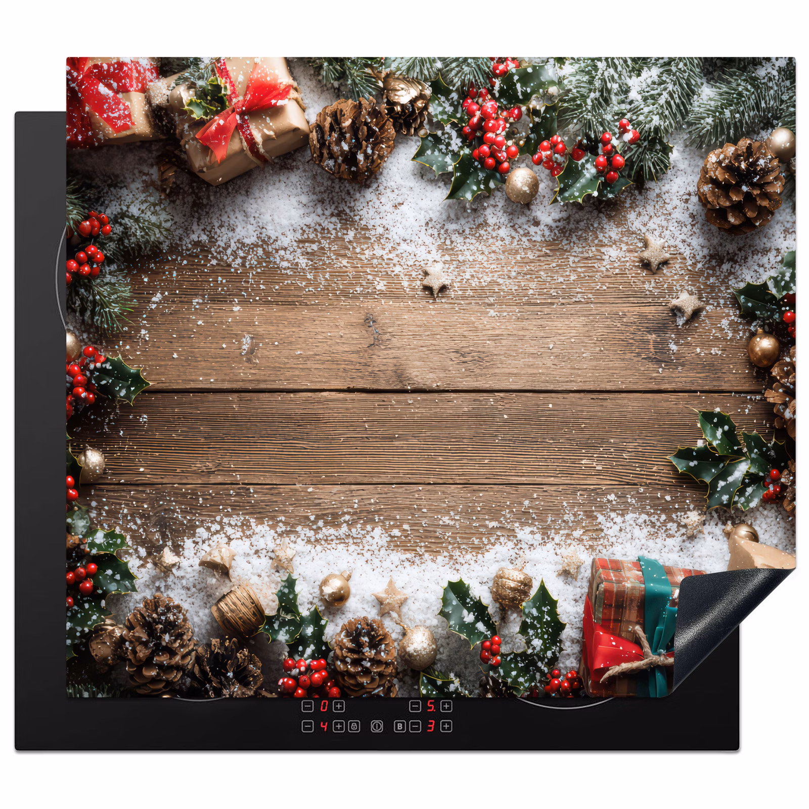 Herdabdeckplatte - Weihnachtsdekoration - Geschenke - Holz - Mehrfarbig — 1