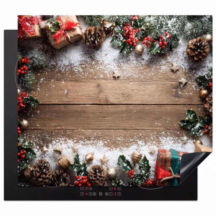 Herdabdeckplatte - Weihnachtsdekoration - Geschenke - Holz - Mehrfarbig — 1