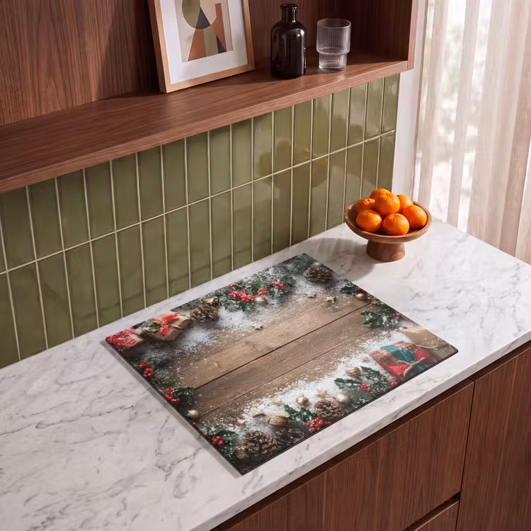 Herdabdeckplatte - Weihnachtsdekoration - Geschenke - Holz - Mehrfarbig — 4
