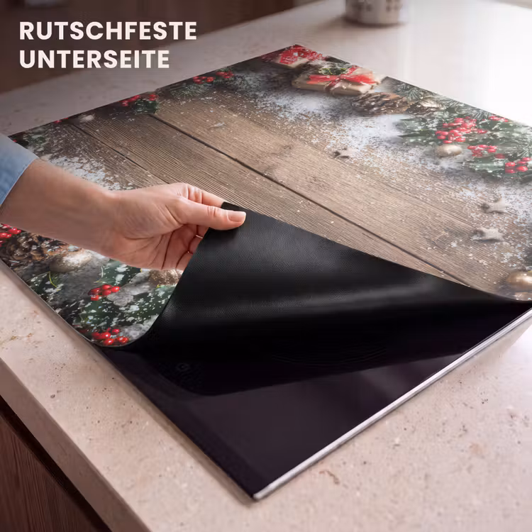 Herdabdeckplatte - Weihnachtsdekoration - Geschenke - Holz - Mehrfarbig — 6