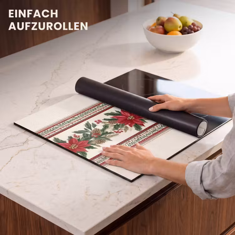 Herdabdeckplatte - Weihnachtsstreifen - Weihnachtsstern - Rot - Grün — 7