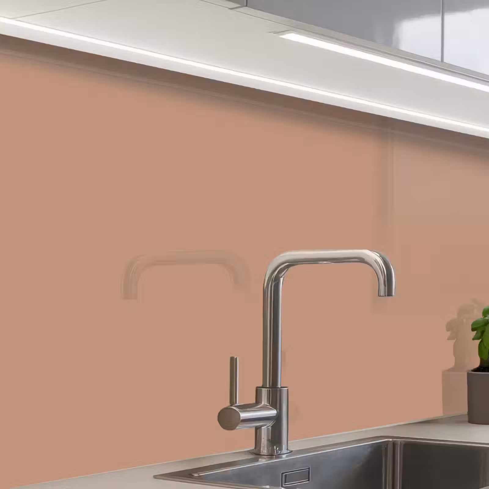 Küchenrückwand - Beige - Farbe - Rosa — 1