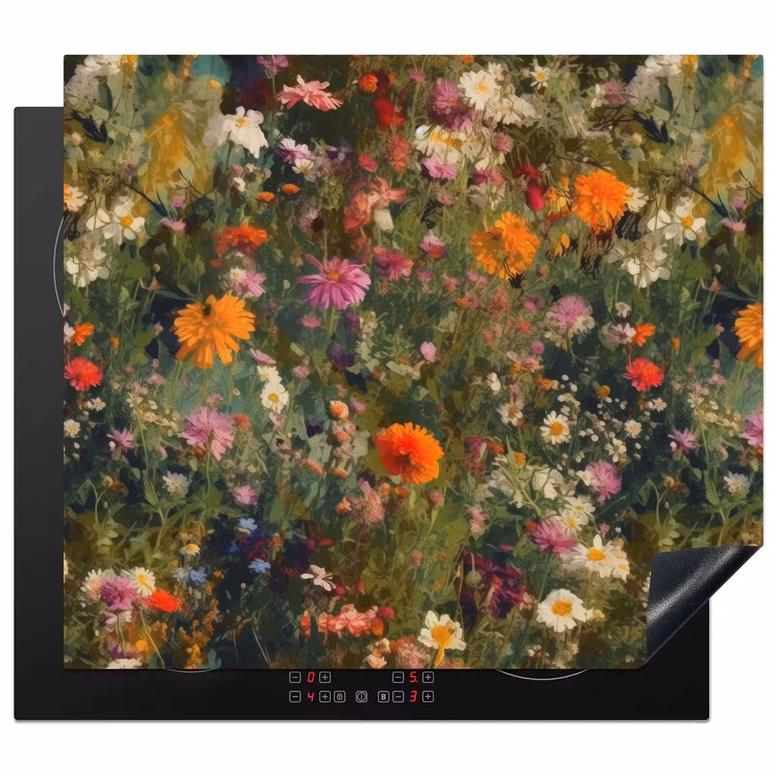Herdabdeckplatte - Blumenfeld - Farben - Farbe — 1