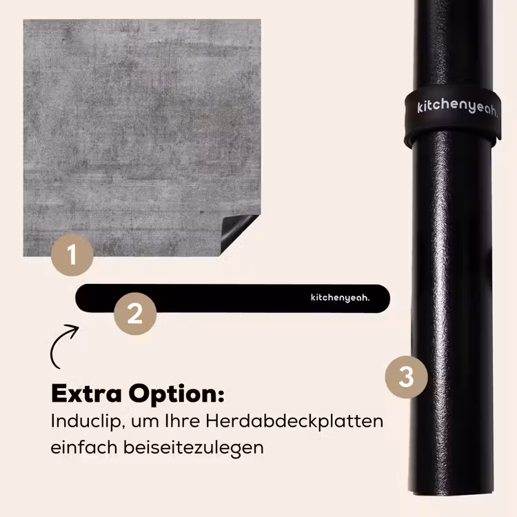 Herdabdeckplatte - Beton - Muster - Antik — 8