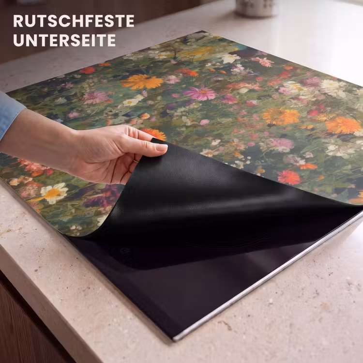 Herdabdeckplatte - Blumenfeld - Farben - Farbe — 6