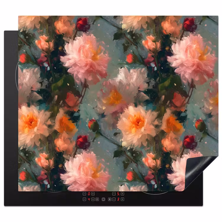 Herdabdeckplatte - Dahlie - Blumen - Muster — 1