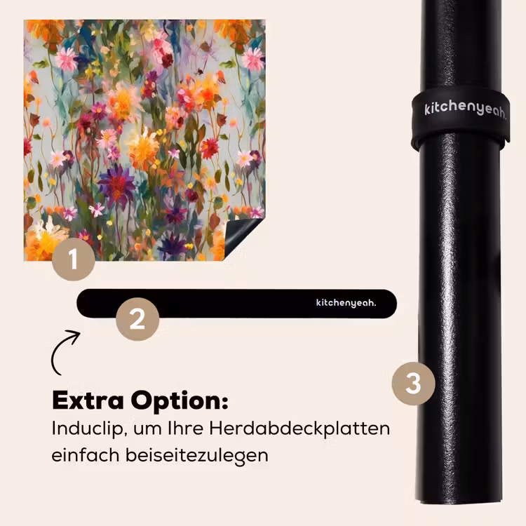 Herdabdeckplatte - Sommerlich - Bunt - Muster - Blumen — 8