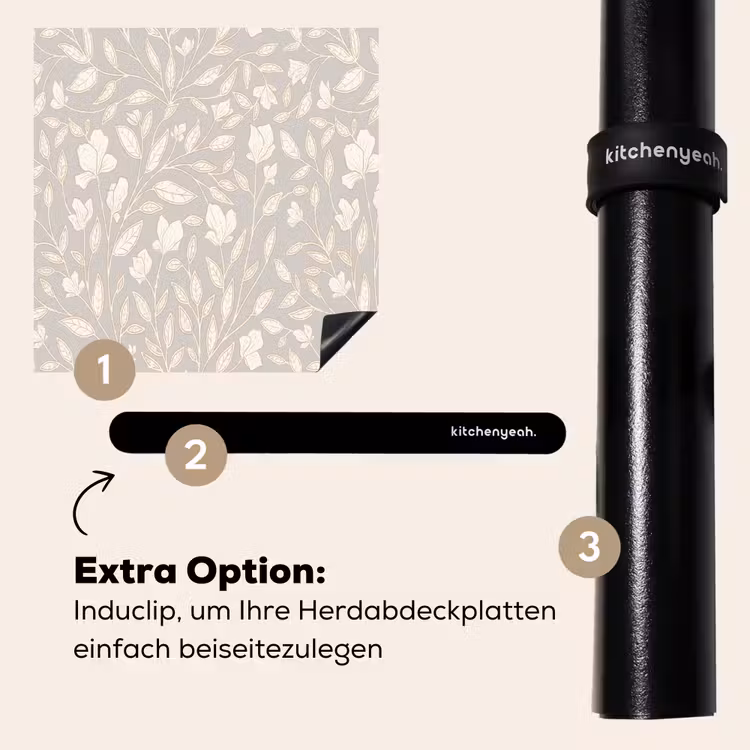 Herdabdeckplatte - Blüten - Stängel - Blätter — 8