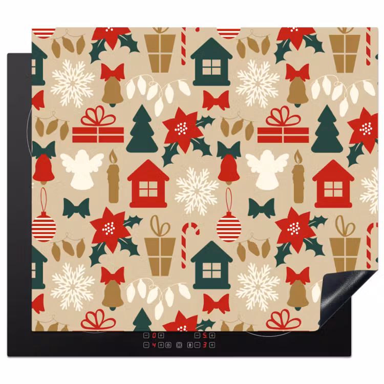 Herdabdeckplatte - Illustration - Weihnachten - Beige — 1