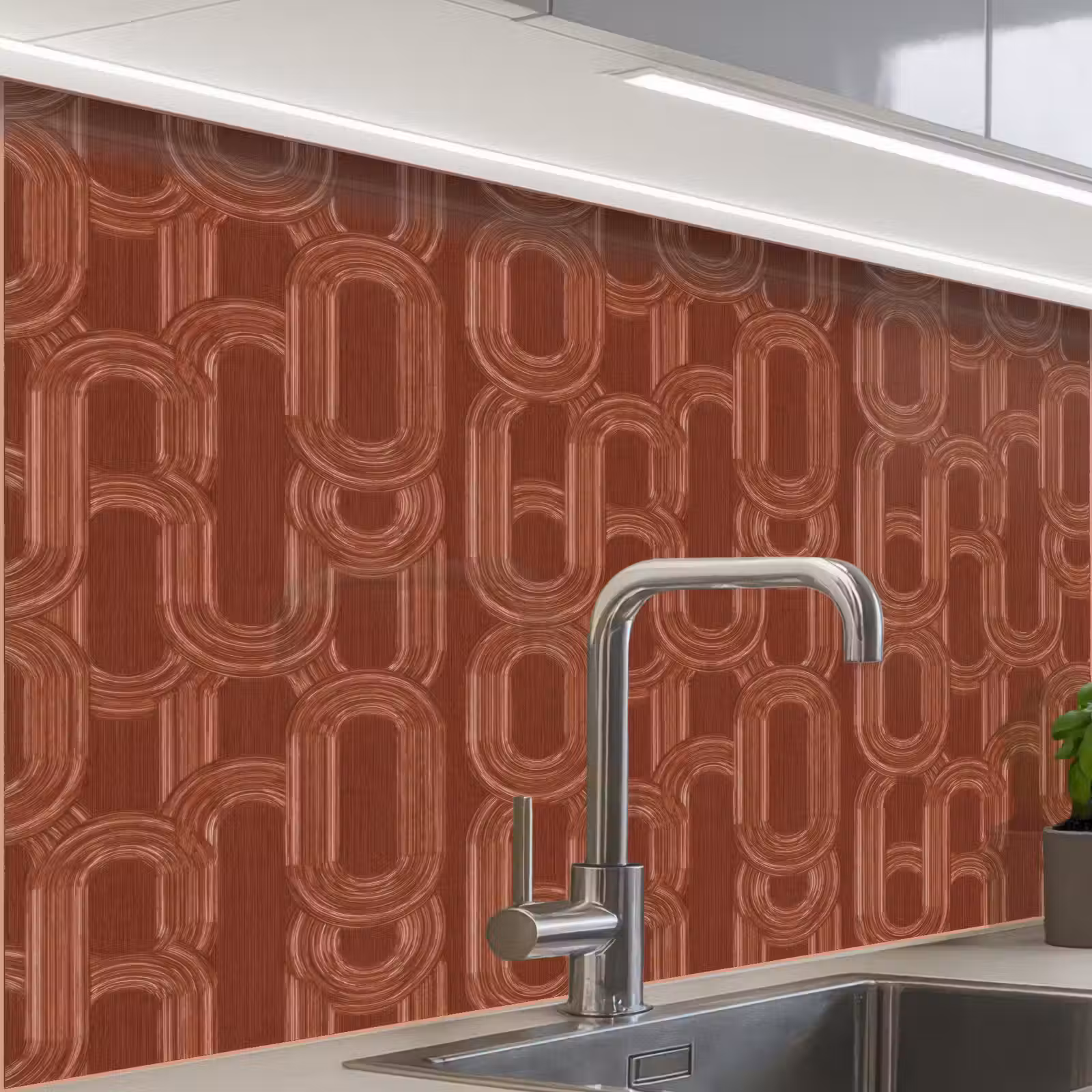 Küchenrückwand - Abstrakt - Textur - Braun — 1