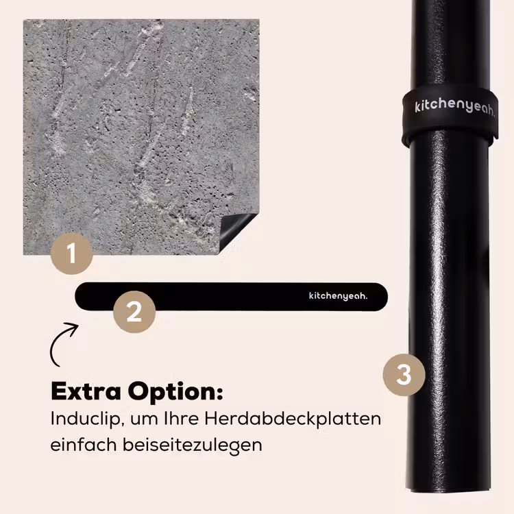 Herdabdeckplatte - Beton - Muster - Stein — 8