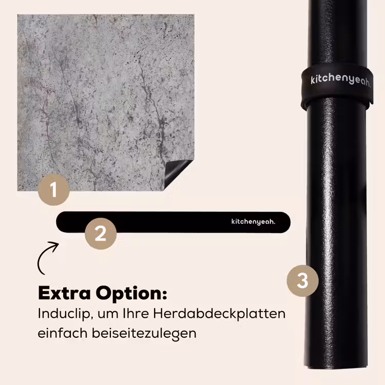 Herdabdeckplatte - Beton - Wand - Industriell - Muster — 8