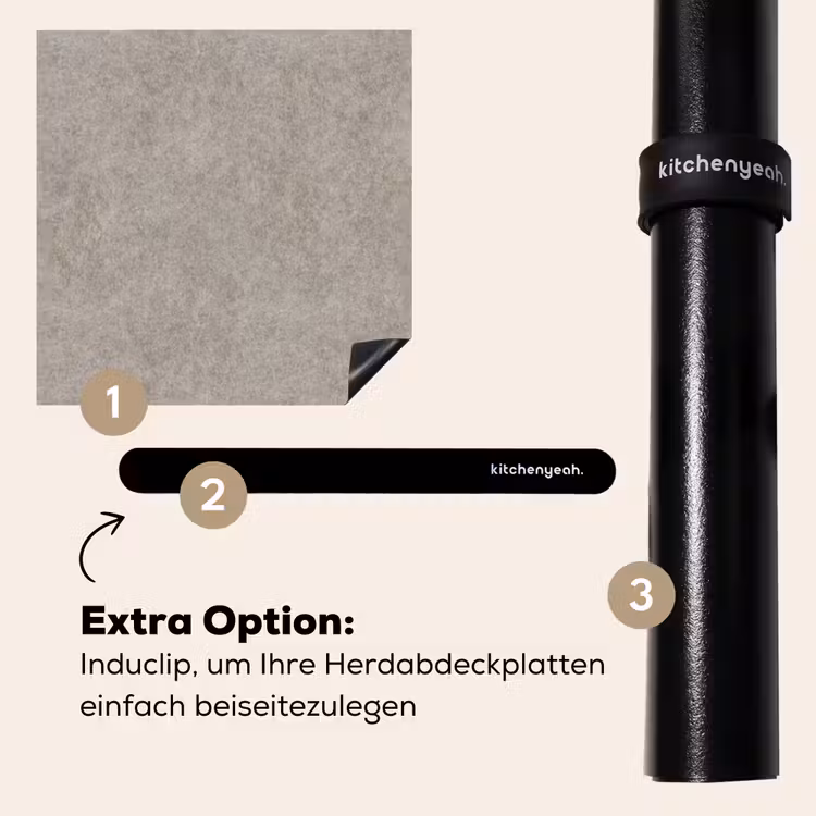 Herdabdeckplatte - Muster - Beton - Grau — 8