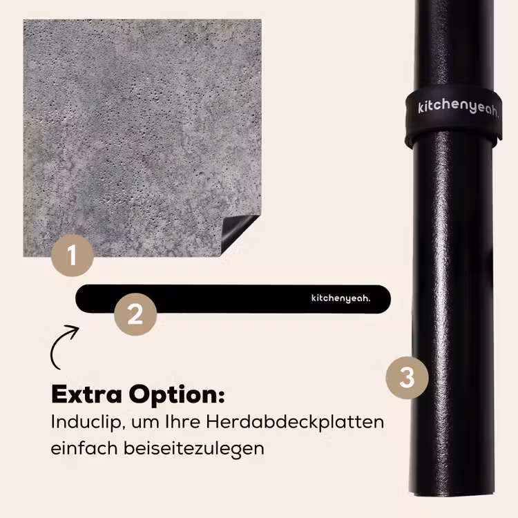Herdabdeckplatte - Muster - Industriell - Beton — 8
