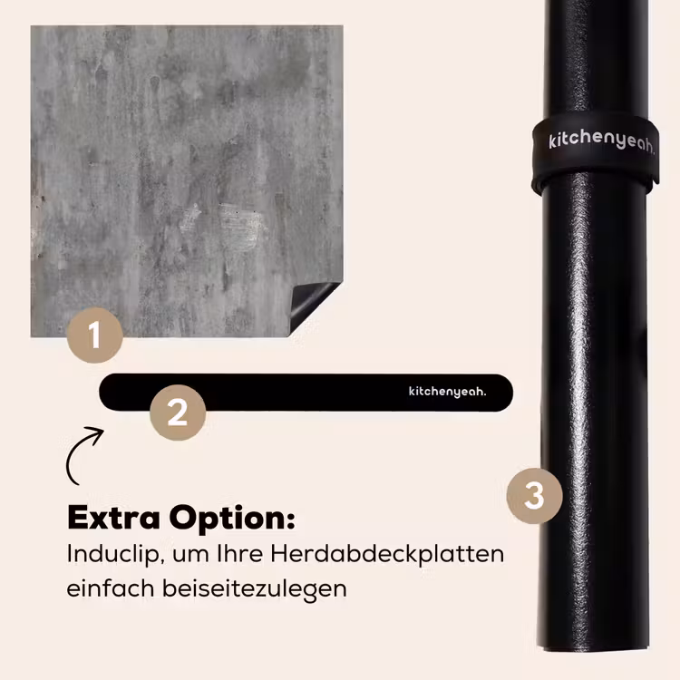 Herdabdeckplatte - Rost - Beton - Muster — 8