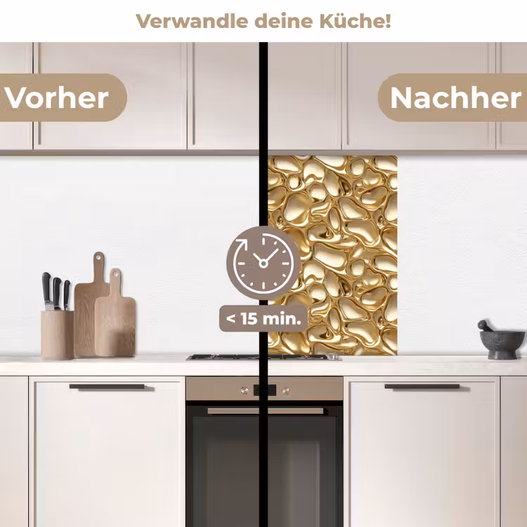 Küchenrückwand - Abstrakt - Modern - Gold — 2