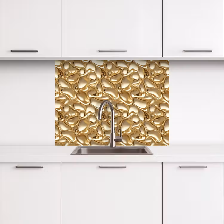 Küchenrückwand - Abstrakt - Modern - Gold — 3
