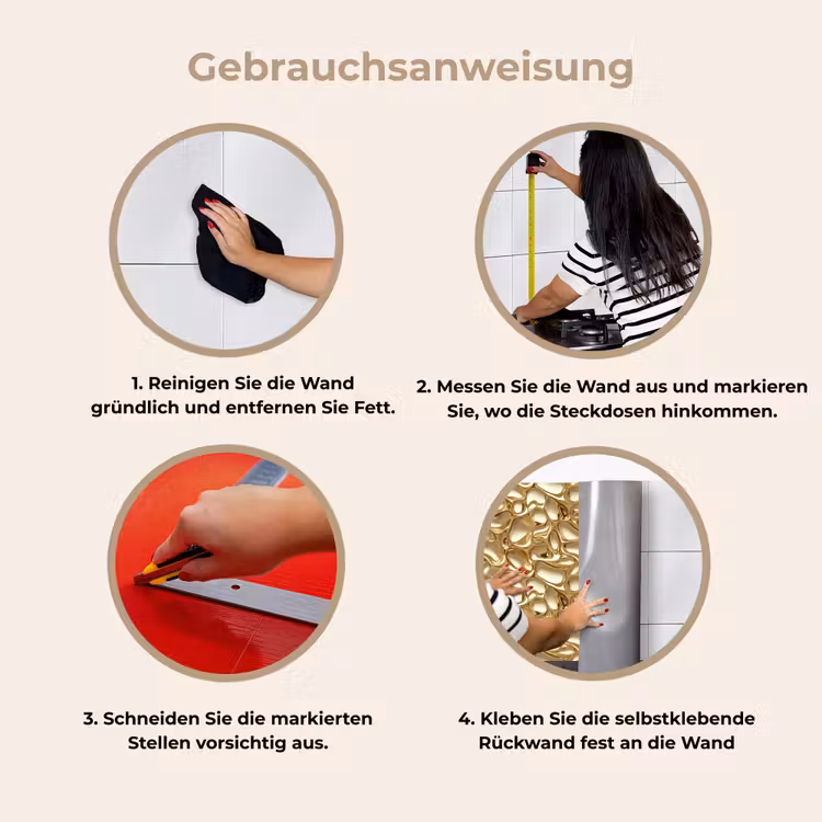 Küchenrückwand - Abstrakt - Modern - Gold — 8