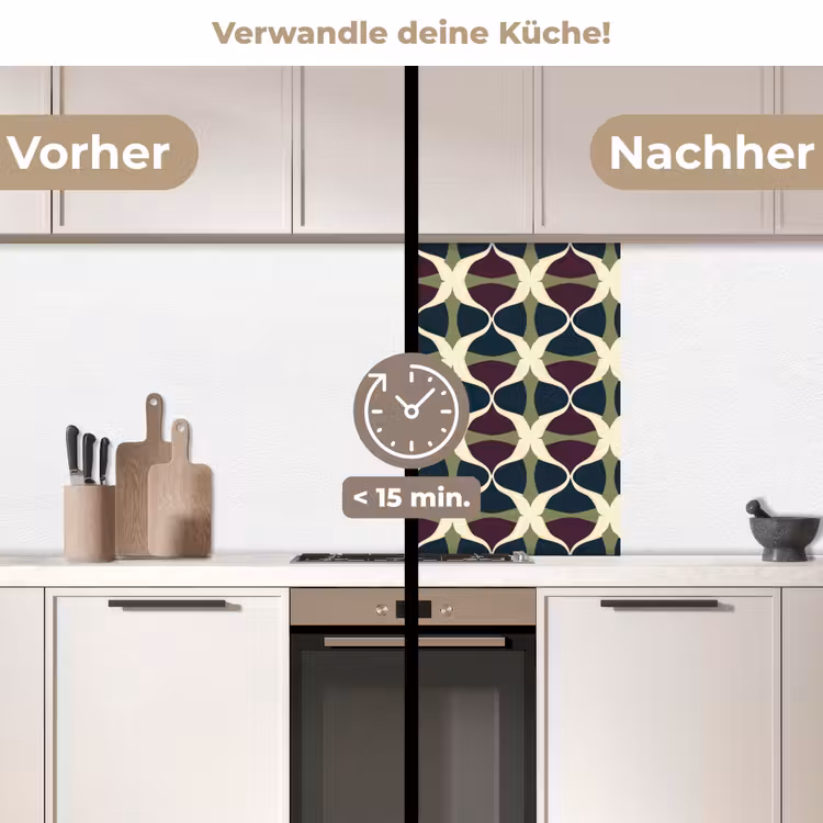 Küchenrückwand - Abstrakt - Retro - Farbenfroh — 2