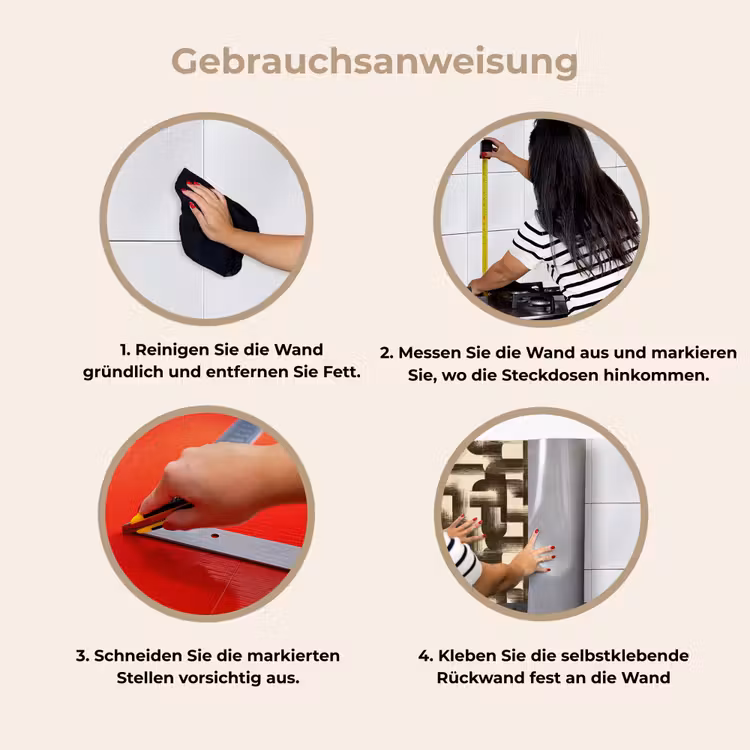 Küchenrückwand - Abstrakt - Retro - Schwarz — 8