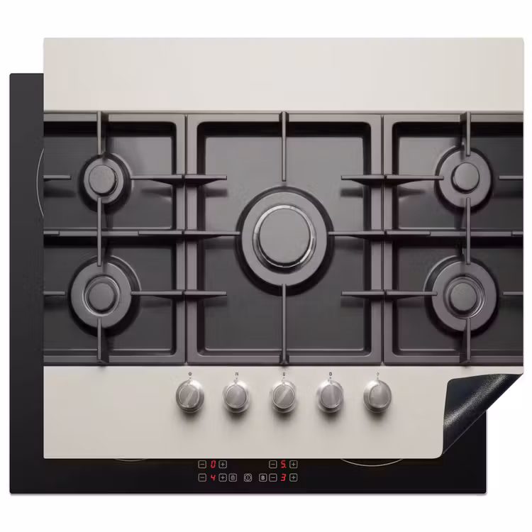 Herdabdeckplatte - Gasherd - Kochen - Beige — 1