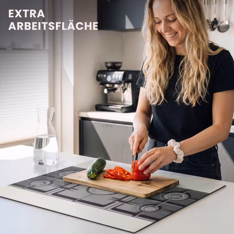 Herdabdeckplatte - Gasherd - Kochen - Beige — 5