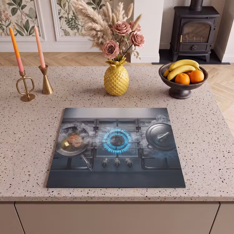 Herdabdeckplatte - Gasherd - Kochen - Pfanne — 3
