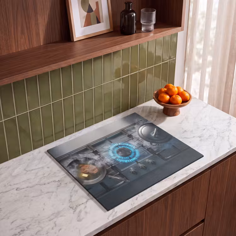 Herdabdeckplatte - Gasherd - Kochen - Pfanne — 4
