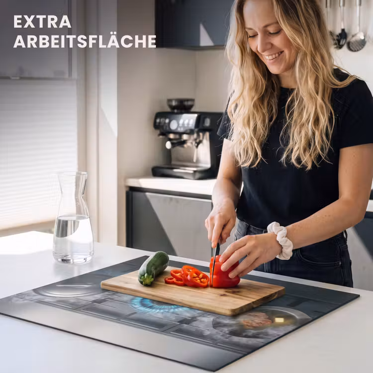 Herdabdeckplatte - Gasherd - Kochen - Pfanne — 5