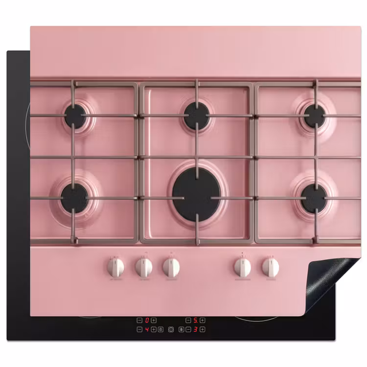 Herdabdeckplatte - Gasherd - Modern - Rosa — 1