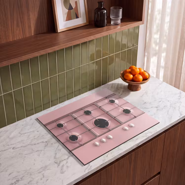 Herdabdeckplatte - Gasherd - Modern - Rosa — 4
