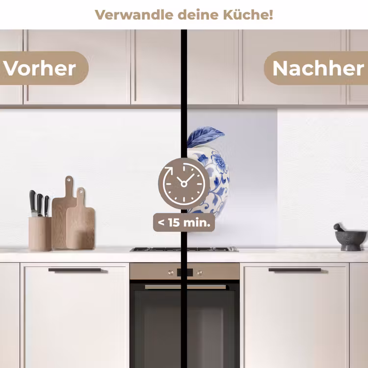 Küchen rückwand - Apfel - Blau - Klassisch — 2