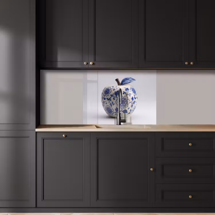 Küchen rückwand - Apfel - Blau - Klassisch — 5
