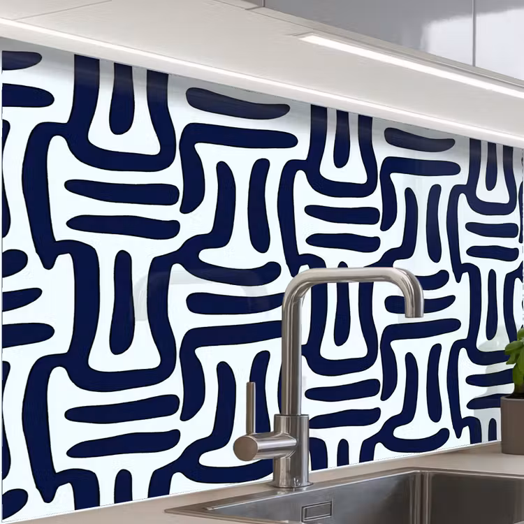 Küchenrückwand - Abstrakt - Modern - Blau — 1