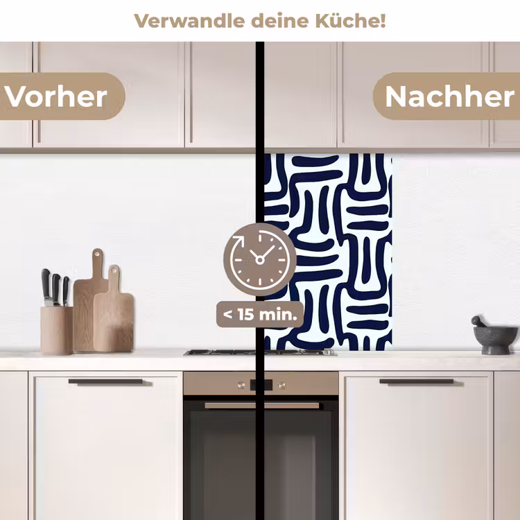 Küchenrückwand - Abstrakt - Modern - Blau — 2