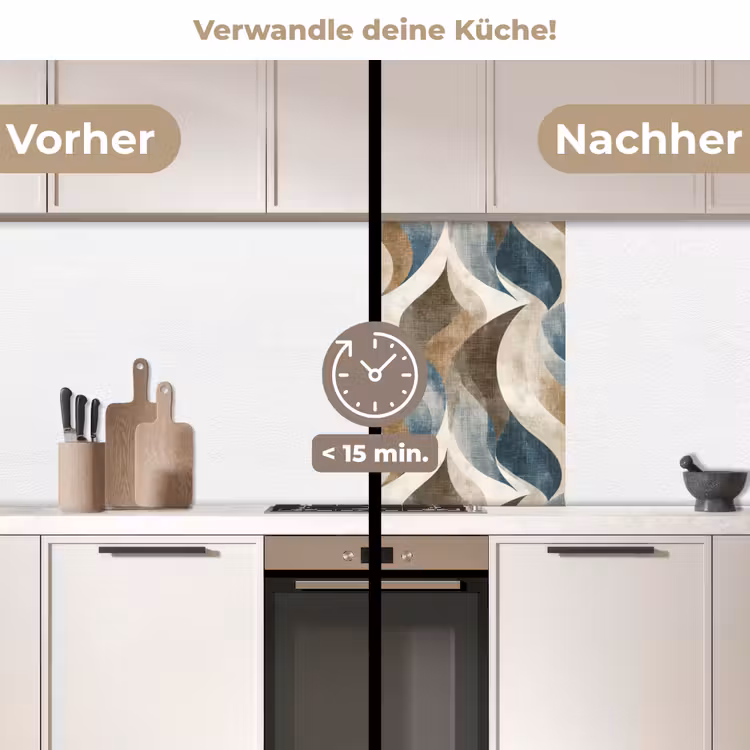 Küchenrückwand - Abstrakt - Wellen - Farbenfroh — 2