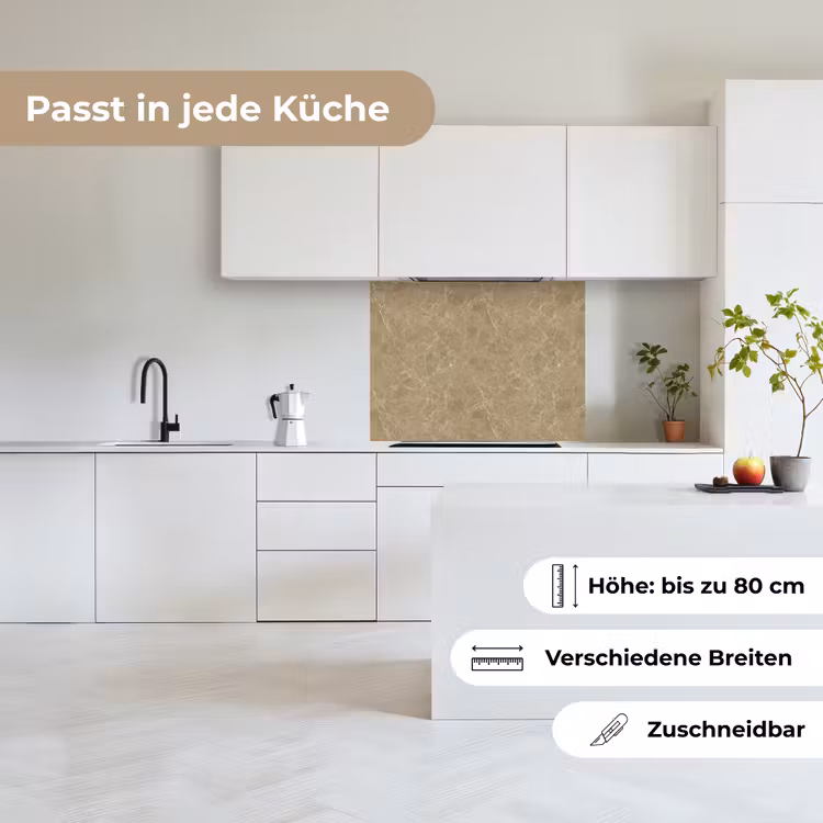 Küchenrückwand - Beige - Marmor - Weiße Adern — 6