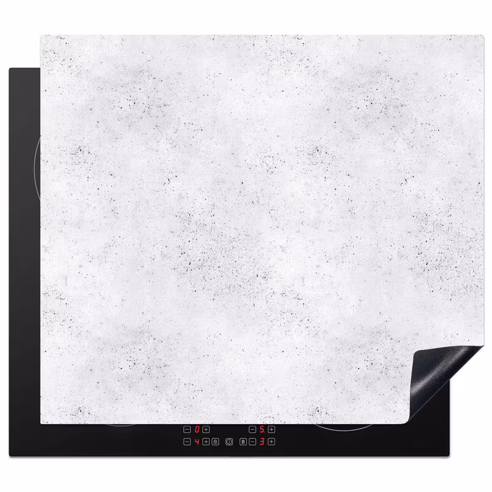 Herdabdeckplatte - Hellgrau - Betonstruktur - Dezent — 1