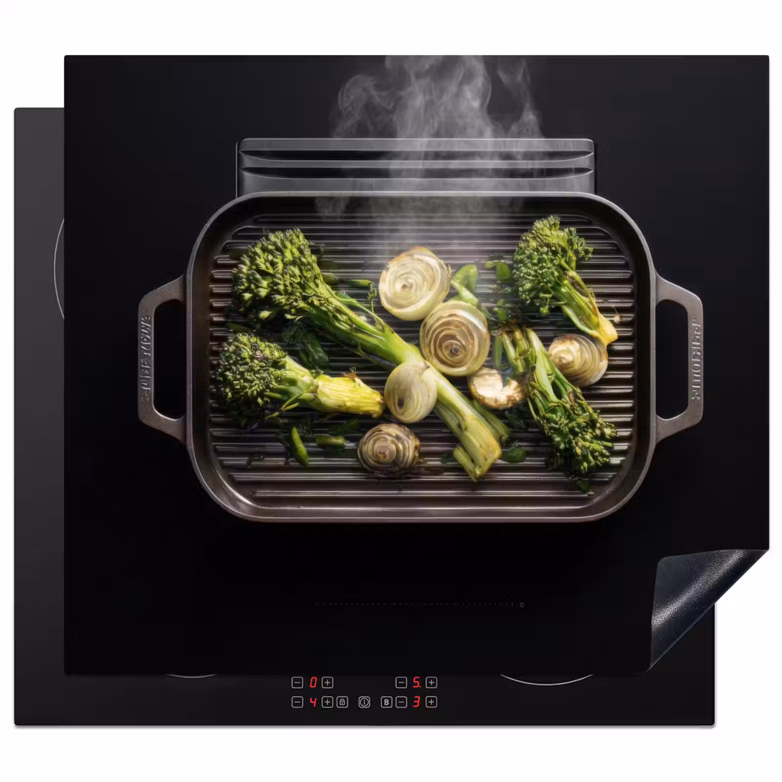 Herdabdeckplatte - Kochen - Grillpfanne - Gemüse — 1