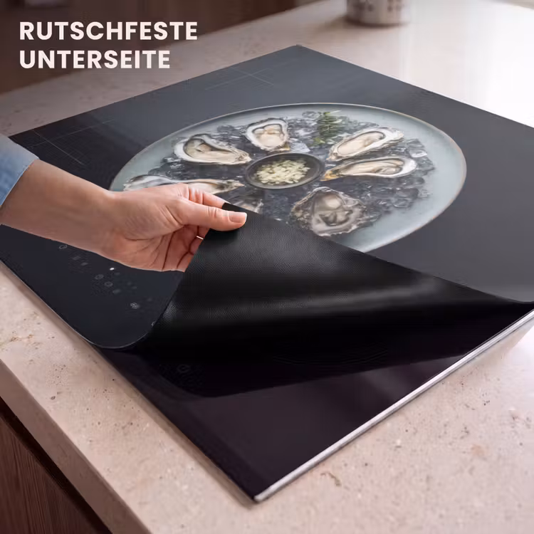 Herdabdeckplatte - Austern - Kocher - Schwarz — 6