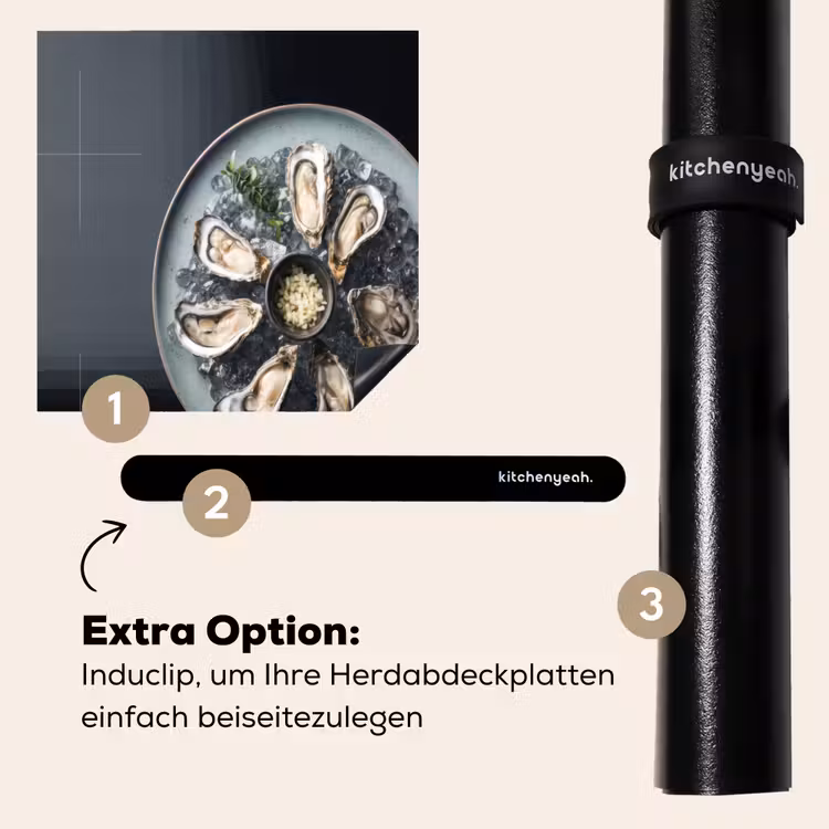 Herdabdeckplatte - Austern - Kocher - Schwarz — 8