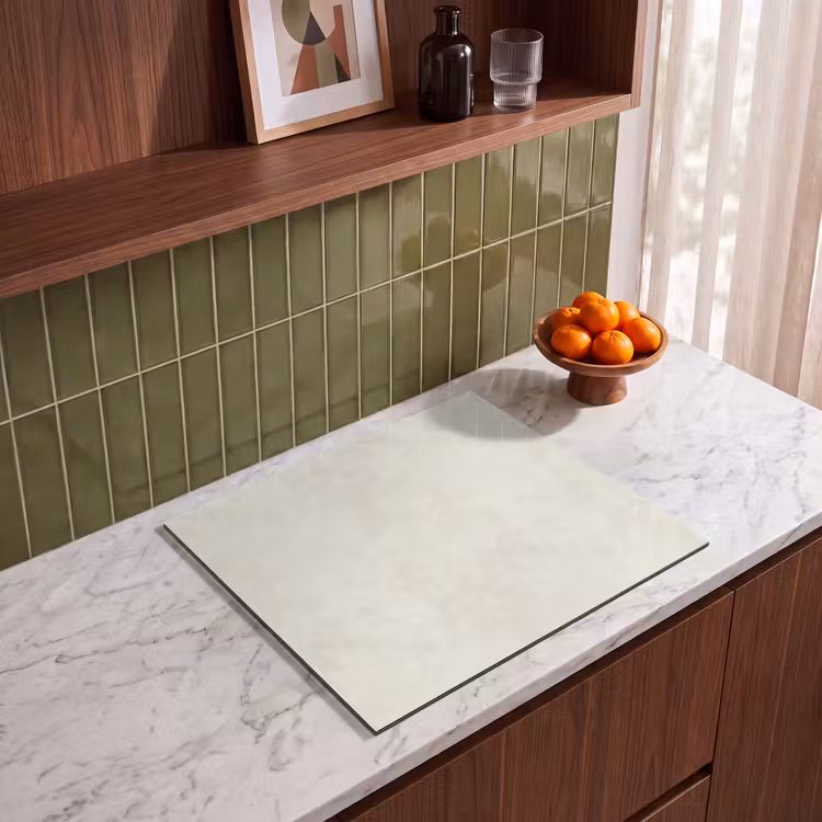 Herdabdeckplatte - Creme - Glatt - Beton — 4