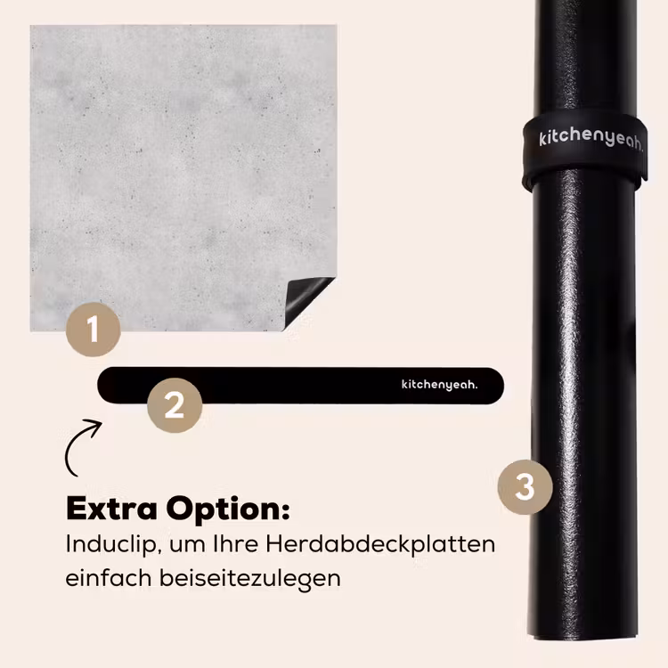 Herdabdeckplatte - Grau - Konkret - Neutral — 8
