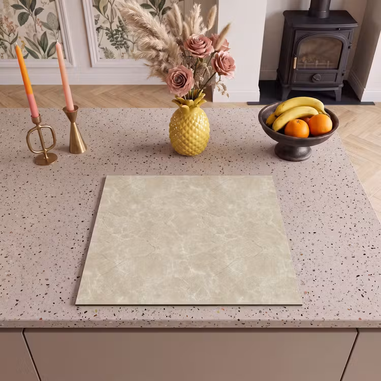Herdabdeckplatte - Hellbeige - Marmor - Diffusionsäderung — 3