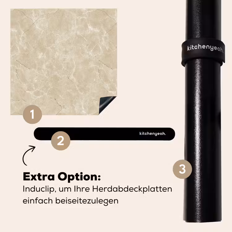 Herdabdeckplatte - Hellbeige - Marmor - Diffusionsäderung — 8