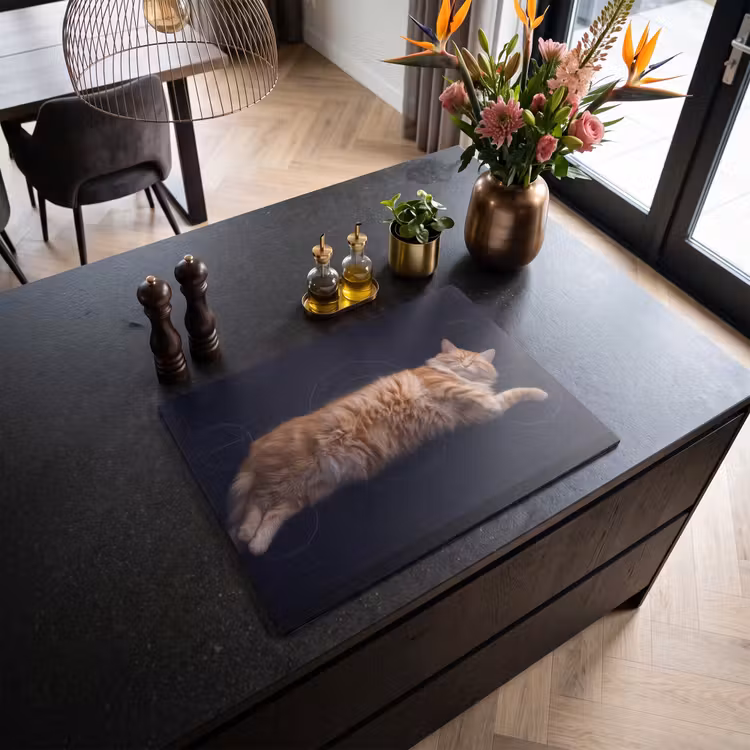Herdabdeckplatte - Induktion - Katze - Entspannen — 2