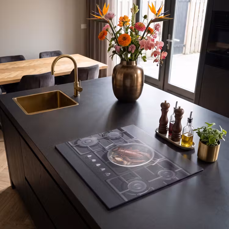 Herdabdeckplatte - Kochen - Hummer - Schwarz — 2