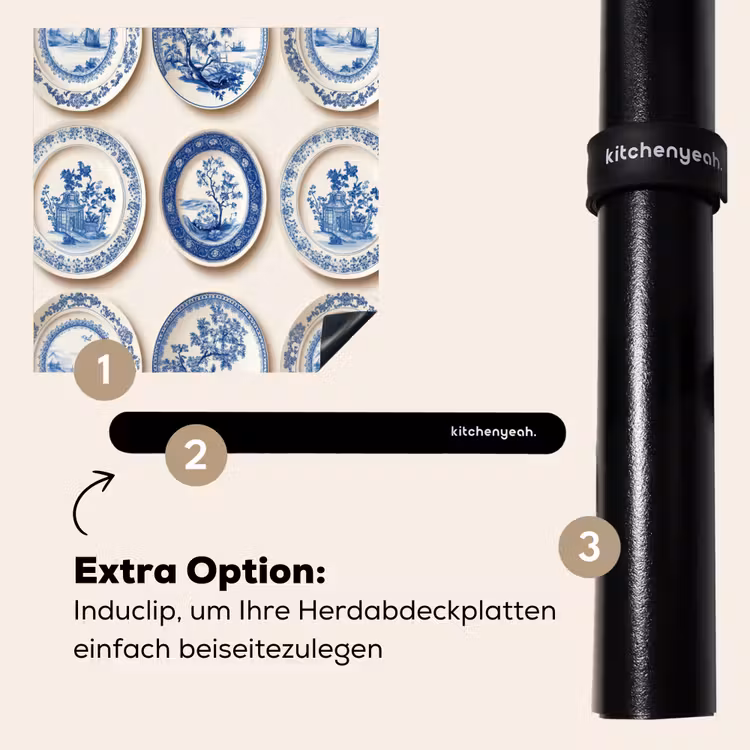Herdabdeckplatte - Schilder - Bäume - Pflanzen - Blau — 8